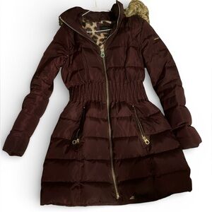 Laundry By Shelli Segal Chocolate Puffer Jacket